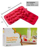 StarPack Premium Silicone Dinosaur Molds (2 Pack) &ndash; Perfect for Dinosaur Gummies, Chocolates, Candies and Ice... N5