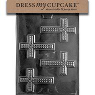 Dress My Cupcake DMCR010 Chocolate Candy Mold, Fancy Cross