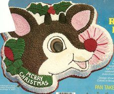 Wilton Rudolph the Red Nosed Reindeer Christmas Holiday Cake Pan (502-3347, 1981)