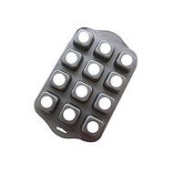 Gabkey Nonstick Small Cheesecake Pan Metallic Mini Muffin Pan Removable Bottom 12 Cavity Square N3
