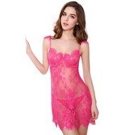 PHOTNO Women Lace Underwear Sleepwear Nightwear Dress G-String N20