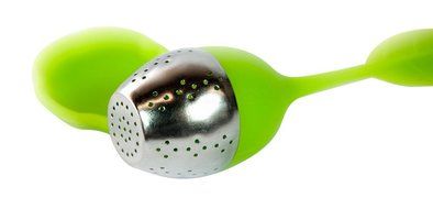 Sweet Leaf Silicone Loose Tea Infuser with Resting Plate, Set of 2 N3