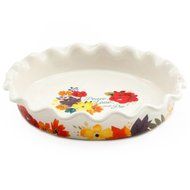 The Pioneer Woman 9" Ruffle Top Ceramic Pie Pan, TIMELESS FLORAL