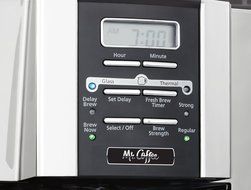 Mr. Coffee BVMC-SJX33GT-AM 12-Cup Programmable Coffee Maker with Thermal Carafe Option, Chrome, FFP Packaging N6