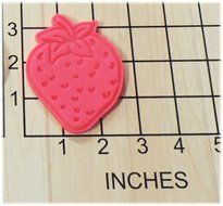 Strawberry Shaped Fondant Cookie Cutter and Stamp #1125