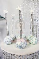 Royal Blue Bling Sticks with Rhinestones for Cake Pops, Truffles, Pie Pops, Strawberries, Etc, 12 Pack N2