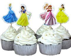 BETOP HOUSE Set of 24 Pieces Snow White Theme Cake Cupcake Decorative Cupcake Topper for Kids Birthday Party Themed... N4