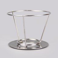 Pour over Coffee Filter Cone Coffee Dripper Stainless Steel Paperless Reusable Coffee Filter w/ Stand Double Mesh... N5