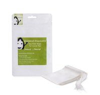 Miaomiao tea filter bags, 【safe and natural material,better leading,100 count】 disposable tea infuser, 1-cup capacity...