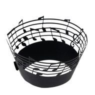 Anself 50Pcs Lace Muffin Case Cupcake Paper Cup Liner, Music Notes Staff Pattern N9