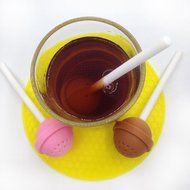 MAXGOODS Fine Silicone Sweet Tea Infuser Candy Lollipop Loose Leaf Mug Strainer Cup Steeper 2-Pack N3
