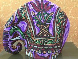 Elephant Quilted Tea Cozy/Embroidered French press cosy/Teapot/cafeti&egrave;re/coffee plunger/kettle/percolator/server... N5