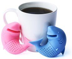 Altarmoss Happy Shark Tea Infuser - 100% Food Grade Silicone Tea Filters for Loose Leaf Tea, Set of 2 (Mr. &amp; Mrs... N7