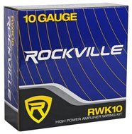 Rockville RW8CA 8" 600 Watt Under-Seat Slim Amplified Car Subwoofer +Wire Ki N5