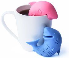 Altarmoss Happy Shark Tea Infuser - 100% Food Grade Silicone Tea Filters for Loose Leaf Tea, Set of 2 (Mr. &amp; Mrs... N8