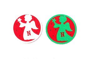 Genluna Christmas Coffee Coaster Winter Art Soft Coasters Snowman 2pcs N4