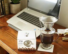 European Stainless Steel Single Cup Pour Over and Hand Drip Coffee Dripper / Filter with Stand | For Brewing Methods N6