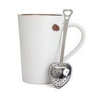 Ainest 1x Heart Shape Stainless Steel Tea Infuser Spoon Strainer Steeper Handle Shower N4
