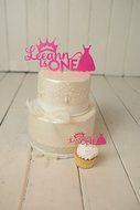 Girl Birthday Cake Topper - Cupcake Toppers - Personalized - Customized N4
