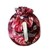 Teapot Cozy with Pink and Red Flowers on burgundy for a 5-8 cup teapot #310 N5