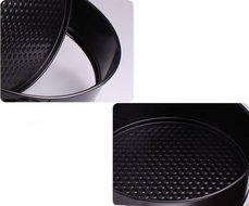Round Cake Pan Molds for Baking 9 Inch Black Stainless Steel Baking Pan Durable Non-stick Durable Leakproof Bakeware... N4