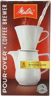 Melitta Coffee Maker, Porcelain 6 Cup Pour- Over Brewer N15