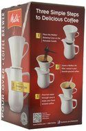 Melitta Coffee Maker, Porcelain 6 Cup Pour- Over Brewer N16