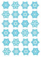 PRE-CUT CHRISTMAS SNOWFLAKE MIX EDIBLE RICE / WAFER PAPER CUP CAKE TOPPERS BIRTHDAY CHRISTMAS PARTY WEDDING DECORATION