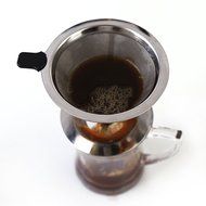 Tobete Stainless Steel Coffee Filter Reusable Pour Over Coffee Dripper Single Cup Make Tool N2