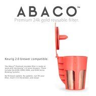 ABACO 24K Gold Reusable K-Carafe/K-Cup Coffee Filter(4-5 Cup) for Keurig 2.0 K200,K300,K400,K500 Series Brewers N7