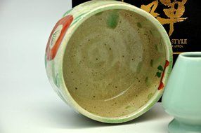 Japanese Mino Yaki ware Matcha Bowl And Tea Ceremony Set Green Tea 12.3 / 12.3 / 7.2cm (4.8 / 4.8 / 2.8inch)[7441] N4