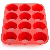 Cool-Shop Silicone Muffin &amp; Cupcake Baking Pan / Non - Stick / Dishwasher - Microwave Safe(12 cup) N2