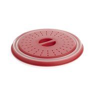 BPA Free, Durable Silicone Construction Microwave Cover in Red