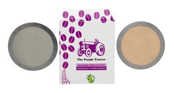 The Purple Tractor's Filter Set For Use With The AeroPress Coffee Maker - 2 Stainless Steel Precision Fit Reusable... N9