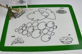 Homankit Silicone Baking Mat - 11 5/8" x 16 1/2" Non Stick Silicon Liner for Bake Pans &amp; Rolling - Unique Design... N5