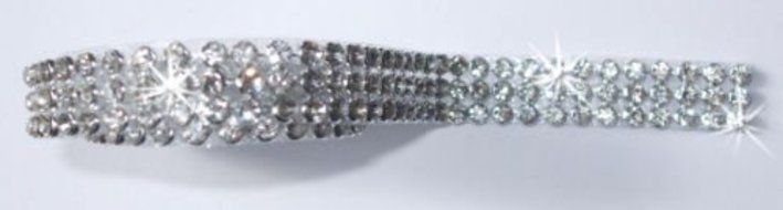 Clear 3 Strip Diamonte 3mm Chaton Ribbon Clear Silver Iron-On Crystal Diamante Reel N2