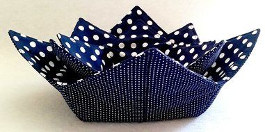 Microwave Bowl Cozy 3 pc. Set: Navy Blue Dots N5