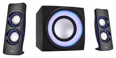 Cyber Acoustics 2.1 Bluetooth Speaker System with LED Lighting Effects, Black (CA-SP34BT) N2