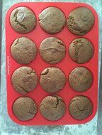Kricket's Kitchen 12 Cup Red Silicone Cupcake Pan / Non Stick Muffin Pan / Silicone Baking Pans / Kitchen Safe N4