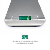 Bengoo Digital Food Scale Kitchen Scale Slim Stainless Multifunction Scale with LCD Display and Tare Function-Silver N4