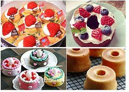 Astra shop Set of 2 Premium Mini Nonstick Angel Food Chiffon Cake Pan, 3.5 x 1.5 Inch N3