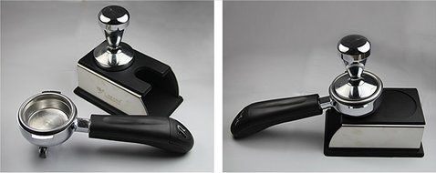 SMKF Coffee Tamper Stand, TAMPING STAND Sturdy Stainless Steel Tamping Stand for Coffee Machine and Heavily Padded... N2