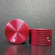 Riverstone Audio - Pair (2 PCS, Red Color) Potentiometer Knobs, High Quality - Solid Aluminum - CNC Machined -... N6