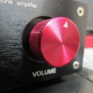 Riverstone Audio - Pair (2 PCS, Red Color) Potentiometer Knobs, High Quality - Solid Aluminum - CNC Machined -... N7