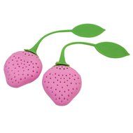 2pcs Cute Strawberry Silicone Tea Leaf Strainers Herbal Spice Infusers Filters