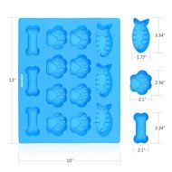 Ankway Silicone Cupcake Pan, Nonstick Fish &amp; Bone Shape Bakeware Mold (2 Pack) N6