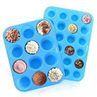 Ankway Silicone Cupcake Pan, Nonstick Fish &amp; Bone Shape Bakeware Mold (2 Pack) N8