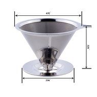 Superjare 1-4 Cups Reusable Stainless Steel Coffee Dripper 30105L N2