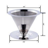 Superjare 1-4 Cups Reusable Stainless Steel Coffee Dripper 30105L N3