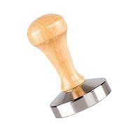 Premium Stainless Steel Ground Coffee Tamper with Rosewood Handle, 58mm base N2